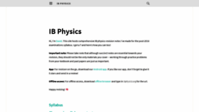 What Ibphysics.org website looked like in 2021 (3 years ago)