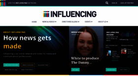What Influencing.com website looked like in 2021 (3 years ago)