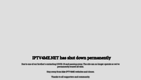 What Iptv4me.net website looked like in 2021 (3 years ago)