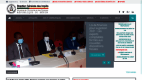 What Impots.bj website looked like in 2021 (4 years ago)