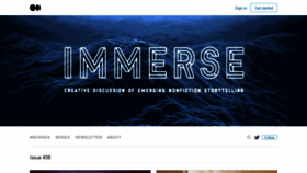What Immerse.news website looked like in 2021 (3 years ago)
