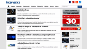 What Interval.cz website looked like in 2021 (3 years ago)