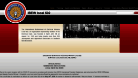 What Ibew502.org website looked like in 2021 (3 years ago)