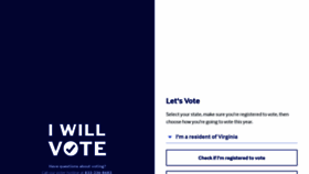 What Iwillvote.com website looked like in 2021 (4 years ago)