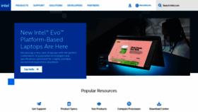 What Intel.in website looked like in 2021 (4 years ago)