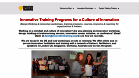 What Innovationtraining.org website looked like in 2021 (3 years ago)