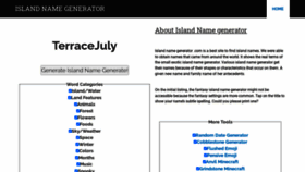 What Islandnamegenerator.com website looked like in 2021 (3 years ago)