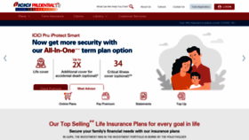 What Iciciprulife.com website looked like in 2021 (3 years ago)