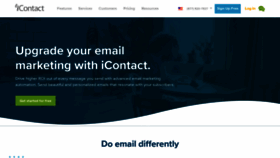 What Icontact.com website looked like in 2021 (3 years ago)