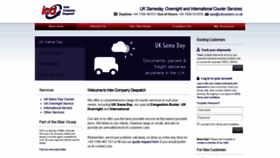 What Icdcouriers.co.uk website looked like in 2021 (3 years ago)