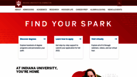 What Indiana.edu website looked like in 2021 (3 years ago)