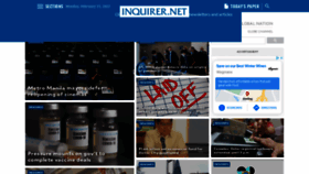 What Inquirer.net website looked like in 2021 (3 years ago)