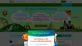What Ixl.com website looked like in 2021 (3 years ago)