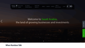 What Investsaudi.sa website looked like in 2021 (4 years ago)
