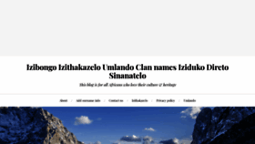 What Izithakazelo.blog website looked like in 2021 (4 years ago)