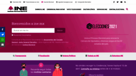 What Ine.mx website looked like in 2021 (3 years ago)