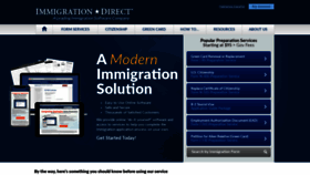 What Immigrationdirect.com website looked like in 2021 (3 years ago)