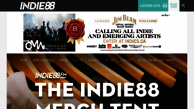 What Indie88.com website looked like in 2021 (3 years ago)