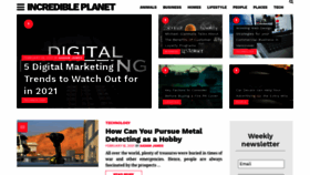 What Incredibleplanet.net website looked like in 2021 (3 years ago)