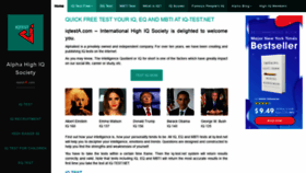 What Iq-test.net website looked like in 2021 (3 years ago)