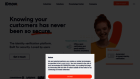 What Idnow.io website looked like in 2021 (5 years ago)