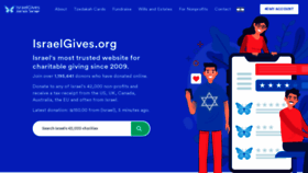 What Israelgives.org website looked like in 2021 (4 years ago)