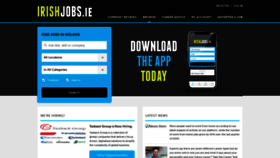What Irishjobs.ie website looked like in 2021 (3 years ago)