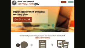 What Identitytheft.gov website looked like in 2021 (3 years ago)