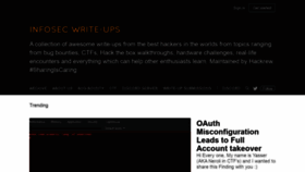 What Infosecwriteups.com website looked like in 2021 (3 years ago)