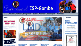 What Ispgombe.ac.cd website looked like in 2021 (3 years ago)