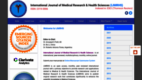 What Ijmrhs.com website looked like in 2021 (4 years ago)