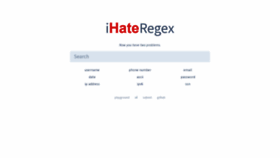 What Ihateregex.io website looked like in 2021 (3 years ago)