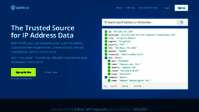 What Ipinfo.io website looked like in 2021 (5 years ago)