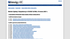 What Imsig.pl website looked like in 2021 (3 years ago)
