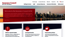 What Insurancecouncilofbc.com website looked like in 2021 (3 years ago)