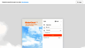 What Isolarcloud.com website looked like in 2021 (3 years ago)