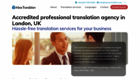 What Inboxtranslation.com website looked like in 2021 (3 years ago)