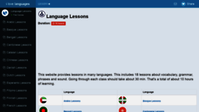What Ilovelanguages.org website looked like in 2021 (4 years ago)