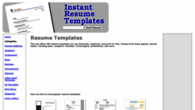 What Instantresumetemplates.com website looked like in 2021 (2 years ago)