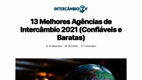 What Intercambio7.com.br website looked like in 2021 (3 years ago)