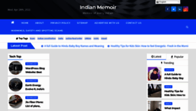 What Indianmemoir.com website looked like in 2021 (2 years ago)