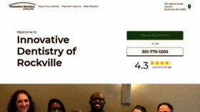 What Innovativedentistryofrockville.com website looked like in 2021 (3 years ago)