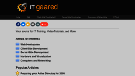 What Itgeared.com website looked like in 2021 (3 years ago)