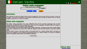 What Italian-verbs.com website looked like in 2021 (2 years ago)