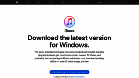 What Itunes.com website looked like in 2021 (3 years ago)
