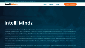 What Intellimindz.com website looked like in 2021 (3 years ago)