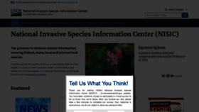 What Invasivespeciesinfo.gov website looked like in 2021 (2 years ago)