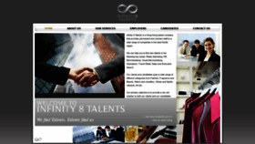 What Infinity8talents.com website looked like in 2021 (2 years ago)