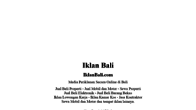 What Iklanbali.com website looked like in 2021 (2 years ago)
