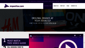 What Importfox.com website looked like in 2021 (3 years ago)